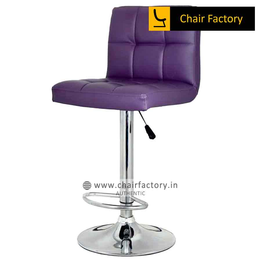 Magnolia Purple Bar Stool with Footrest